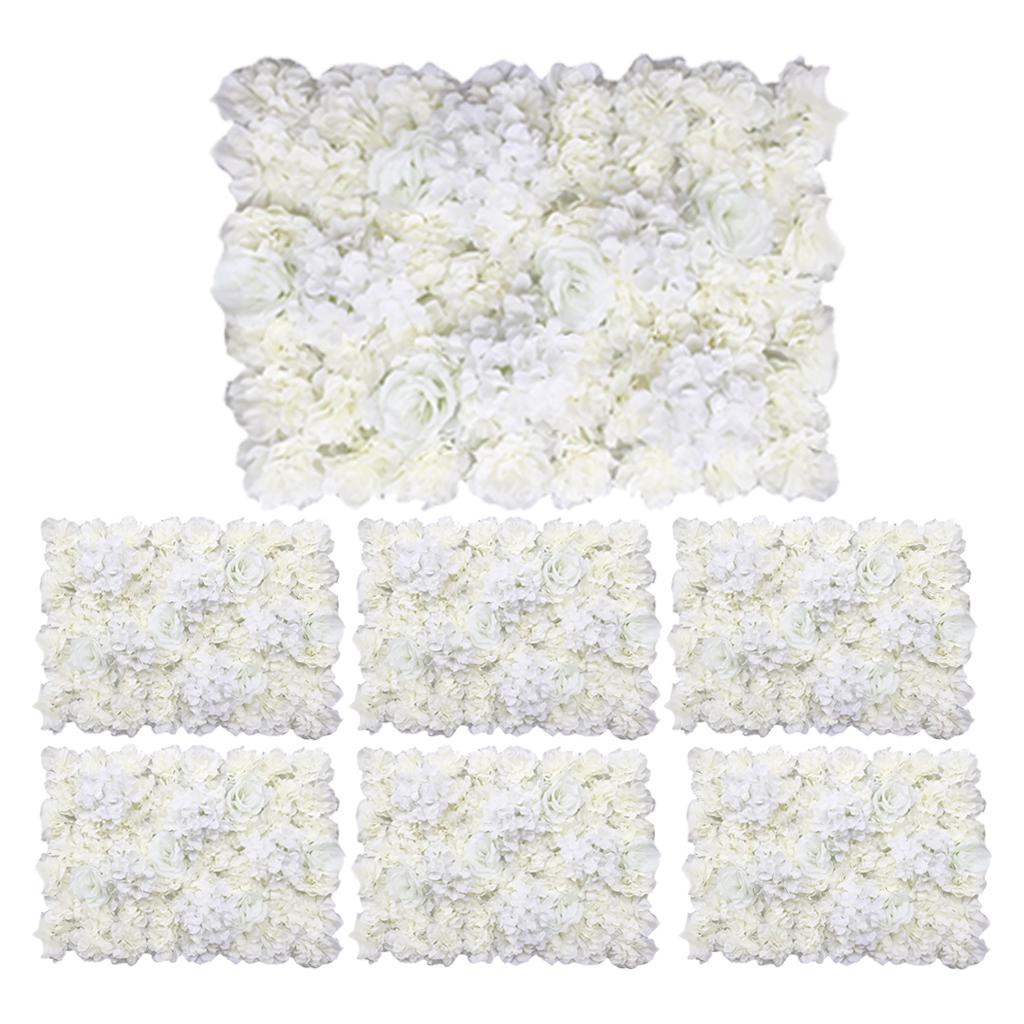 7 Artificial Flower Wall Wedding Venue Flower Pillar Main Road Decor Cream