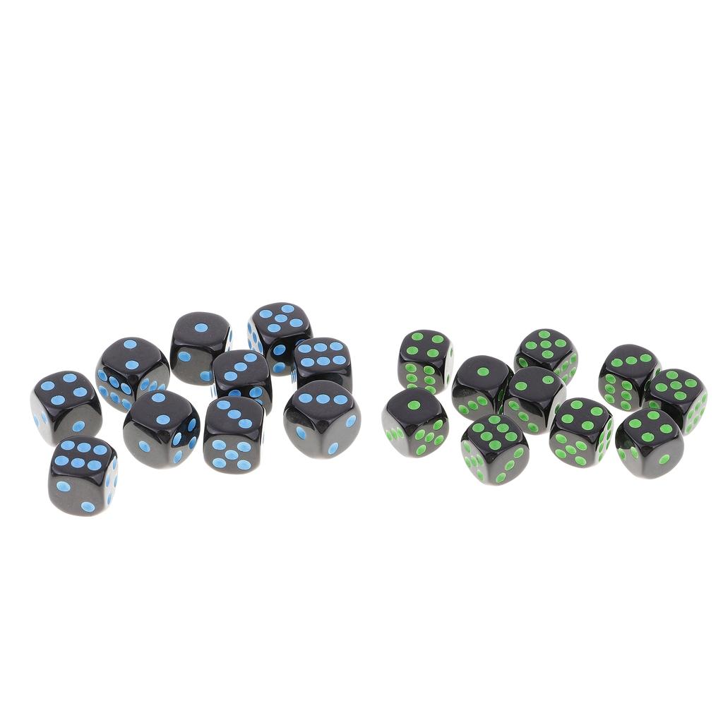 20 Pieces D6 Dice Set for Dungeons and Dragons RPG Board Game Accessories