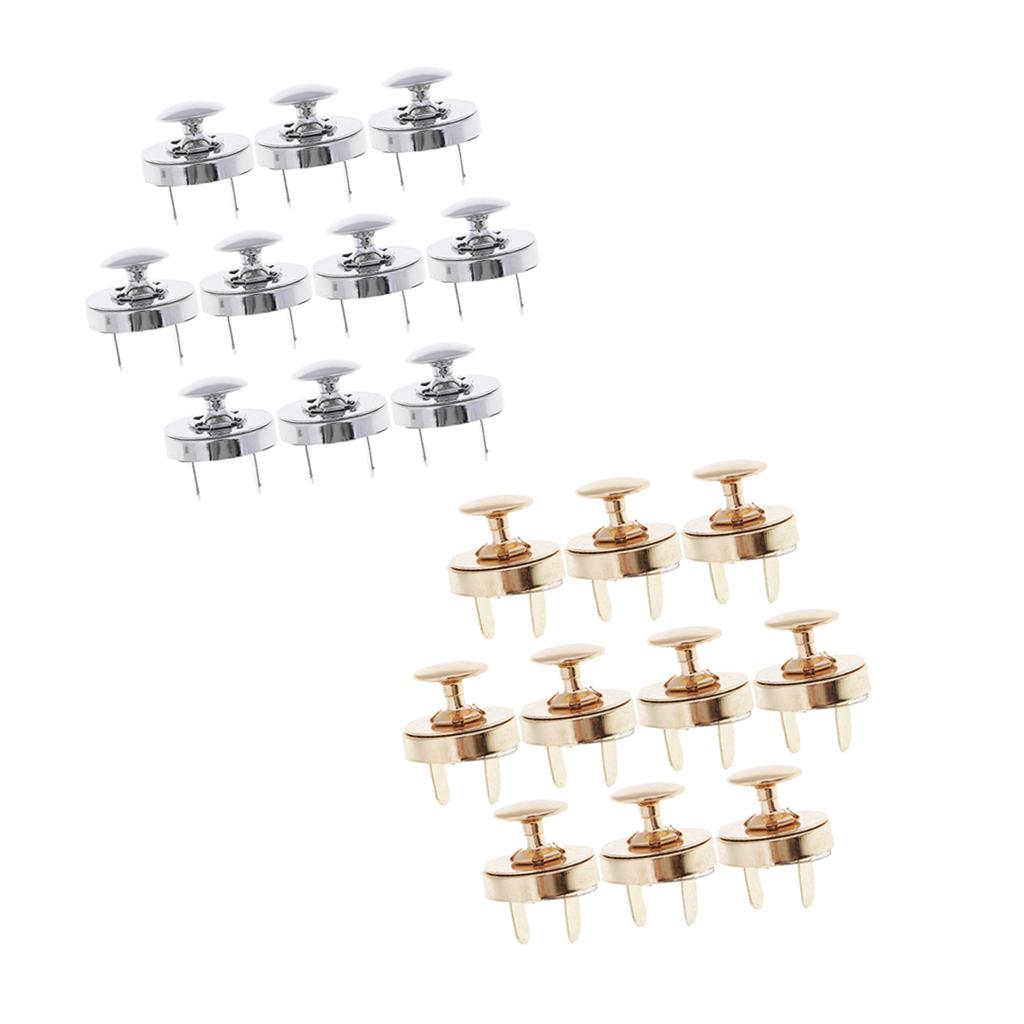 20 Set 18mm Metal Magnetic Fasteners Button for Handbag Purse Gold Silver