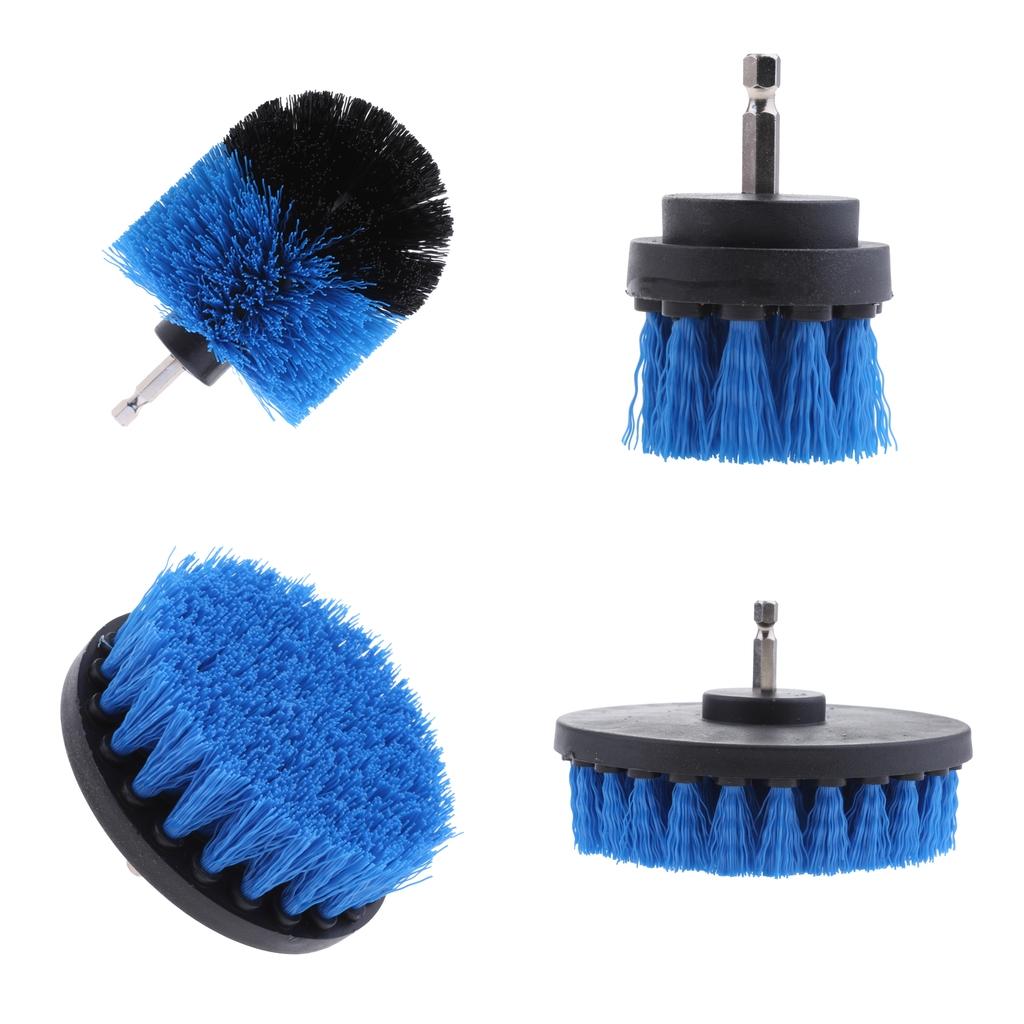4Pcs Power Scrubber Cleaning Drill Brush Tub Cleaner 2,3.5,4,5inch, Blue