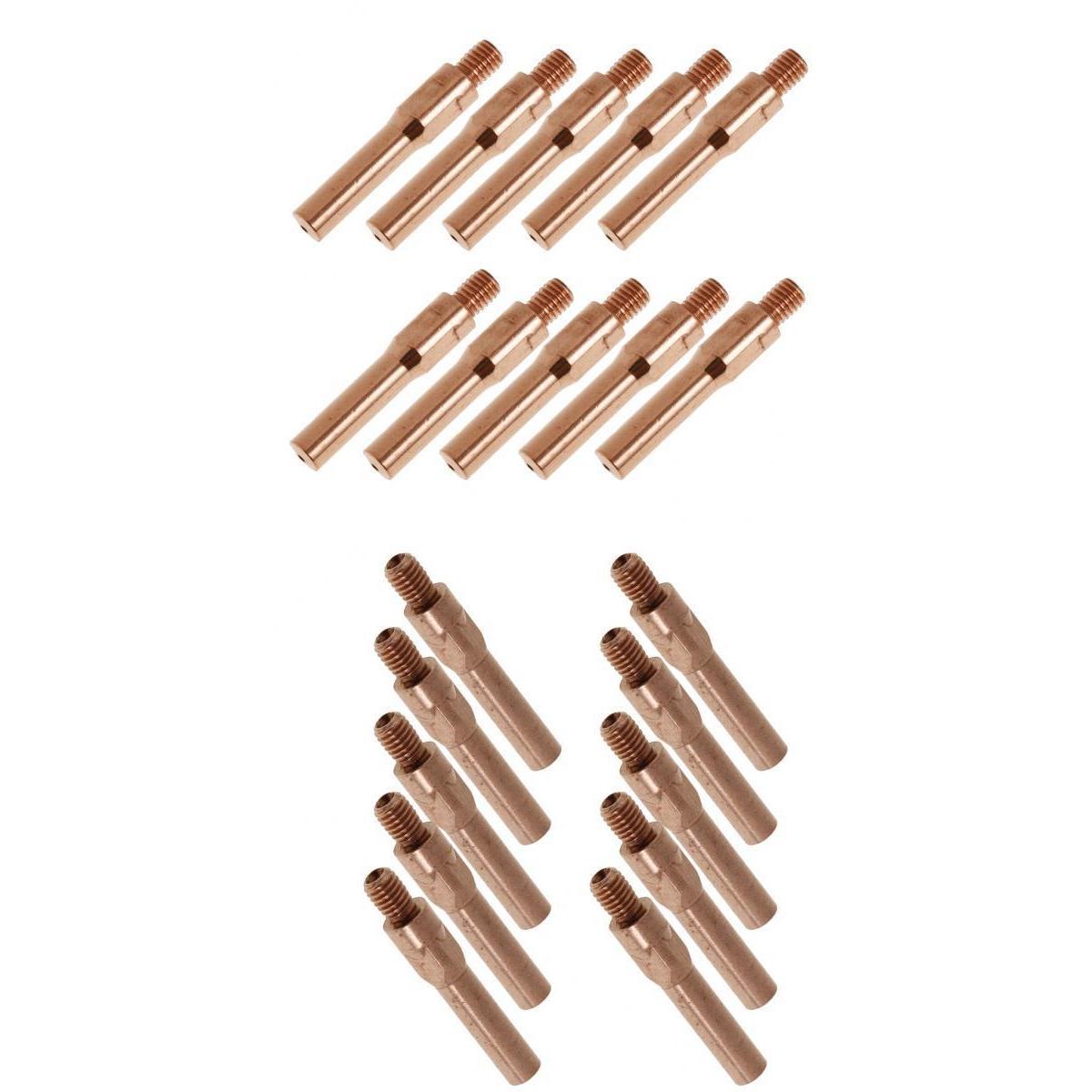 10 Pcs Red Copper Gas Shielded Weld Welding Contact Nozzle 1.2mm+1.4mm