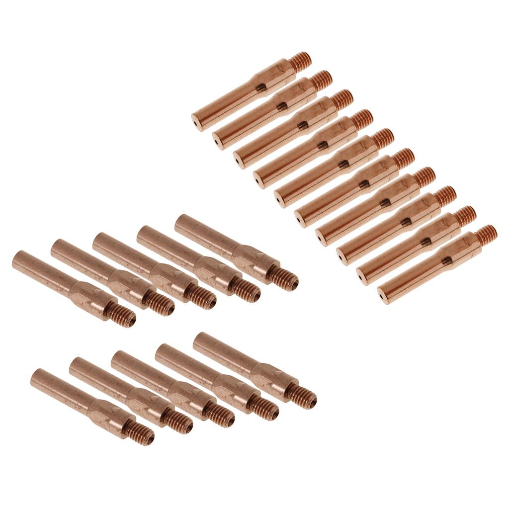 10 Pcs Red Copper Gas Shielded Weld Welding Contact Nozzle 1.2mm+1.4mm