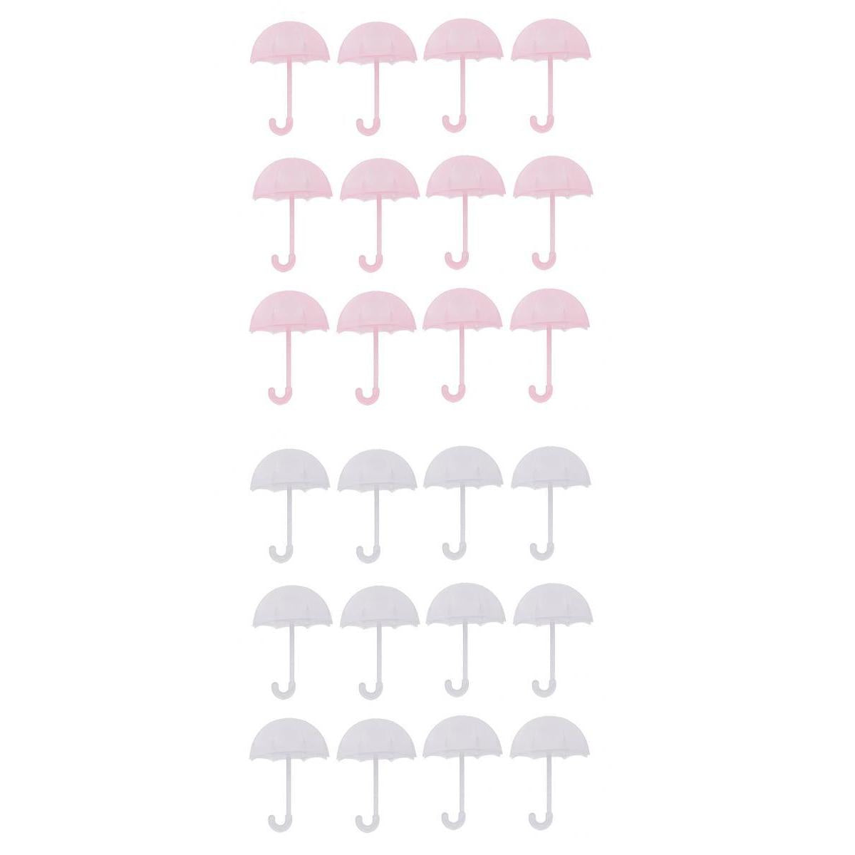24pcs Umbrella Small Candy Gift Boxes Chocolate Boxes Party Favor Pink+White