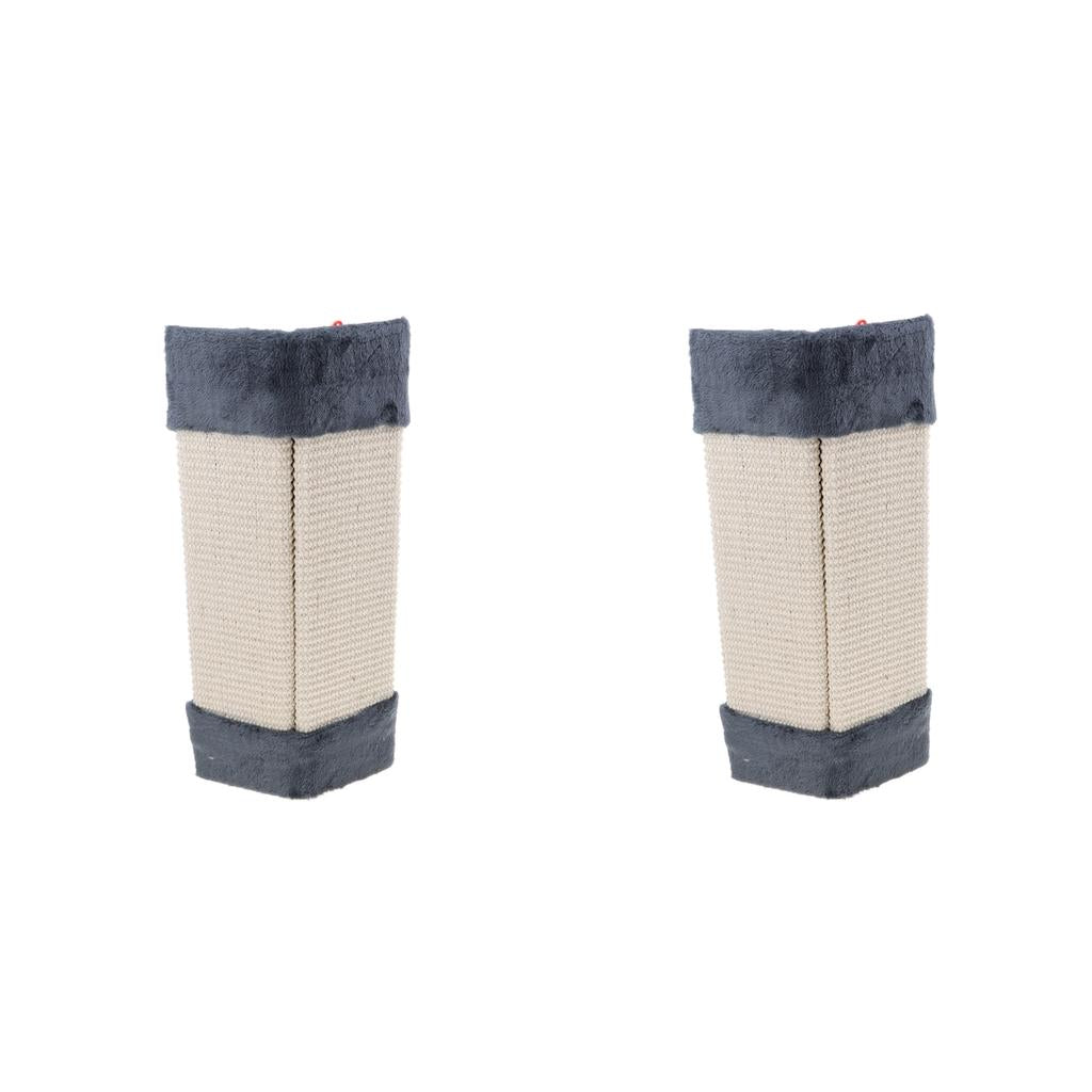2pcs Kitten Pet Corner Sisal Wall Scratcher Cats Scratching Post board Gray