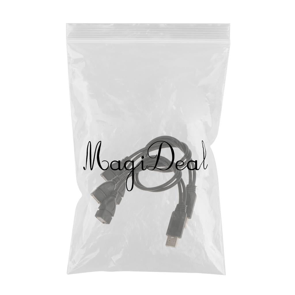 2x USB 2.0 Male To Dual USB Female Jack Y Splitter Hub Power Adapter Cable