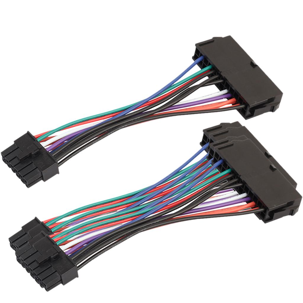 5Pcs ATX 24 Pin Female to 12 Pin Male Converter Power Supply Cable for Acer
