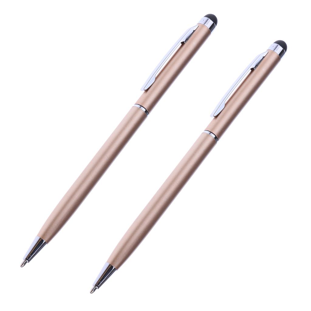 2x Capacitive Pen Touch Screen Stylus Pencil for Pad Phone Laptop gold