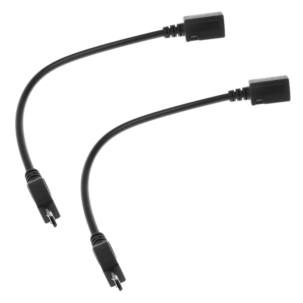 2x Micro USB Male to Micro USB Female Extension Extender Data Charging Cable