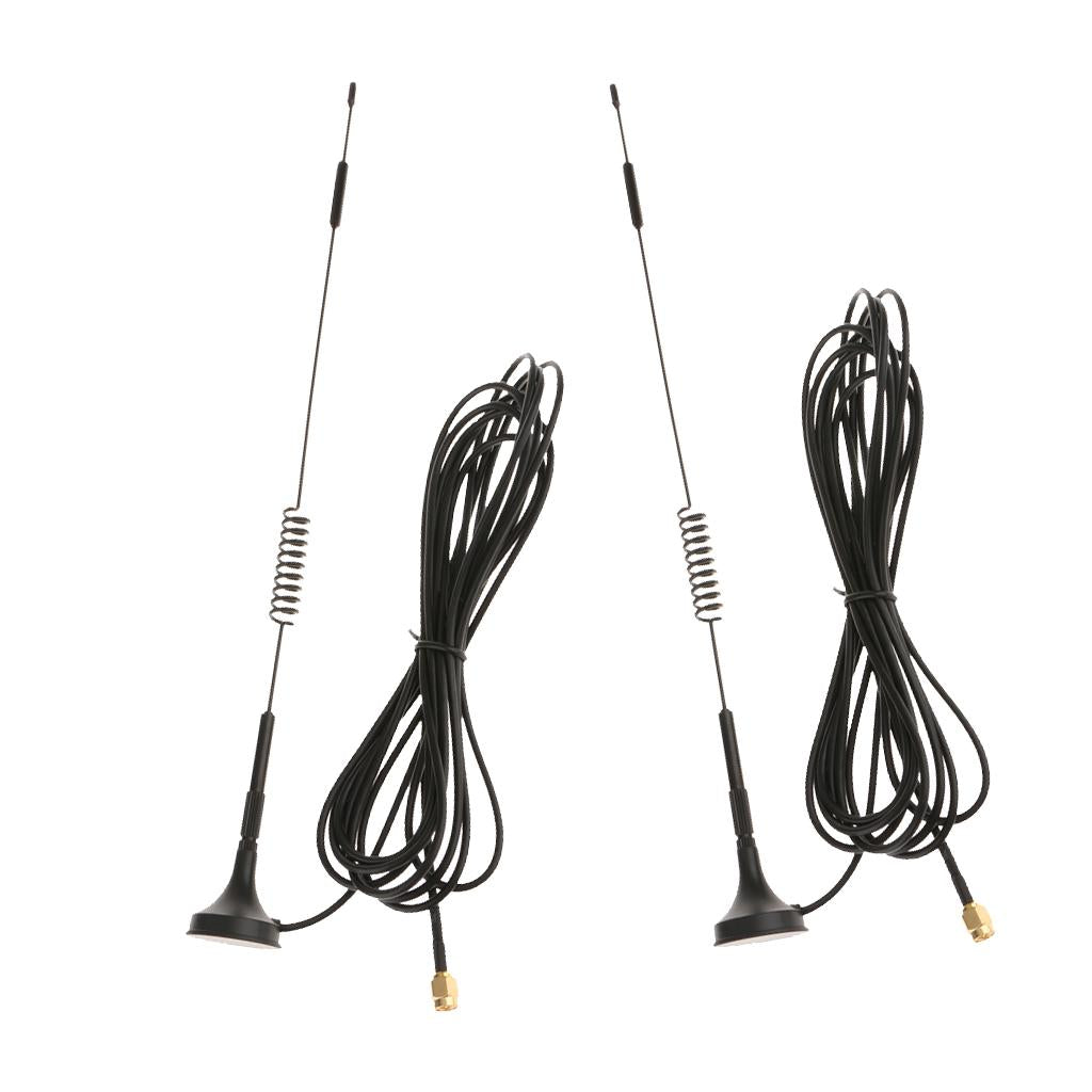 2Pcs 70-2700Mhz 12dBi 4G SMA Antenna Male Plug Modem Router Signal