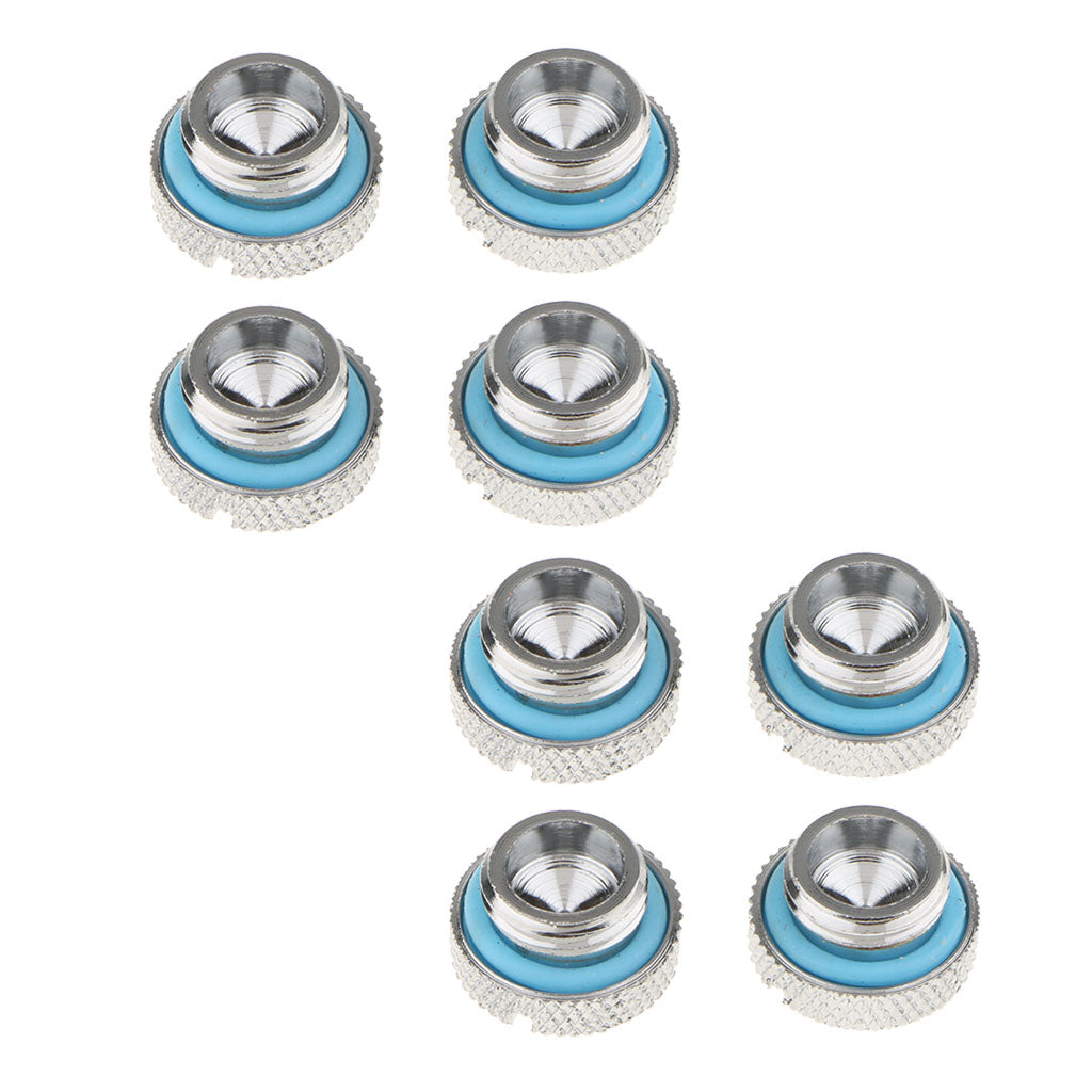 8Piece Silver Chrome Water Cooling G1/4 Plug Water Stop for Water Cooling