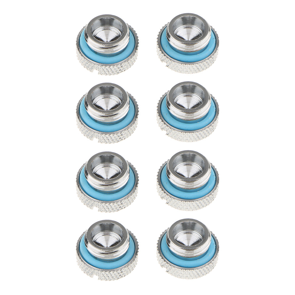 8Piece Silver Chrome Water Cooling G1/4 Plug Water Stop for Water Cooling