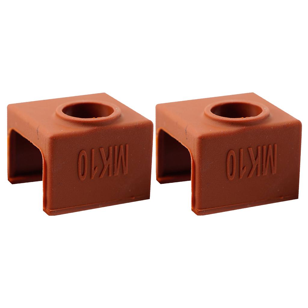 2x 3D Printer Silicone Wrap Case Sock Cover Protector For MK10 Heating Block