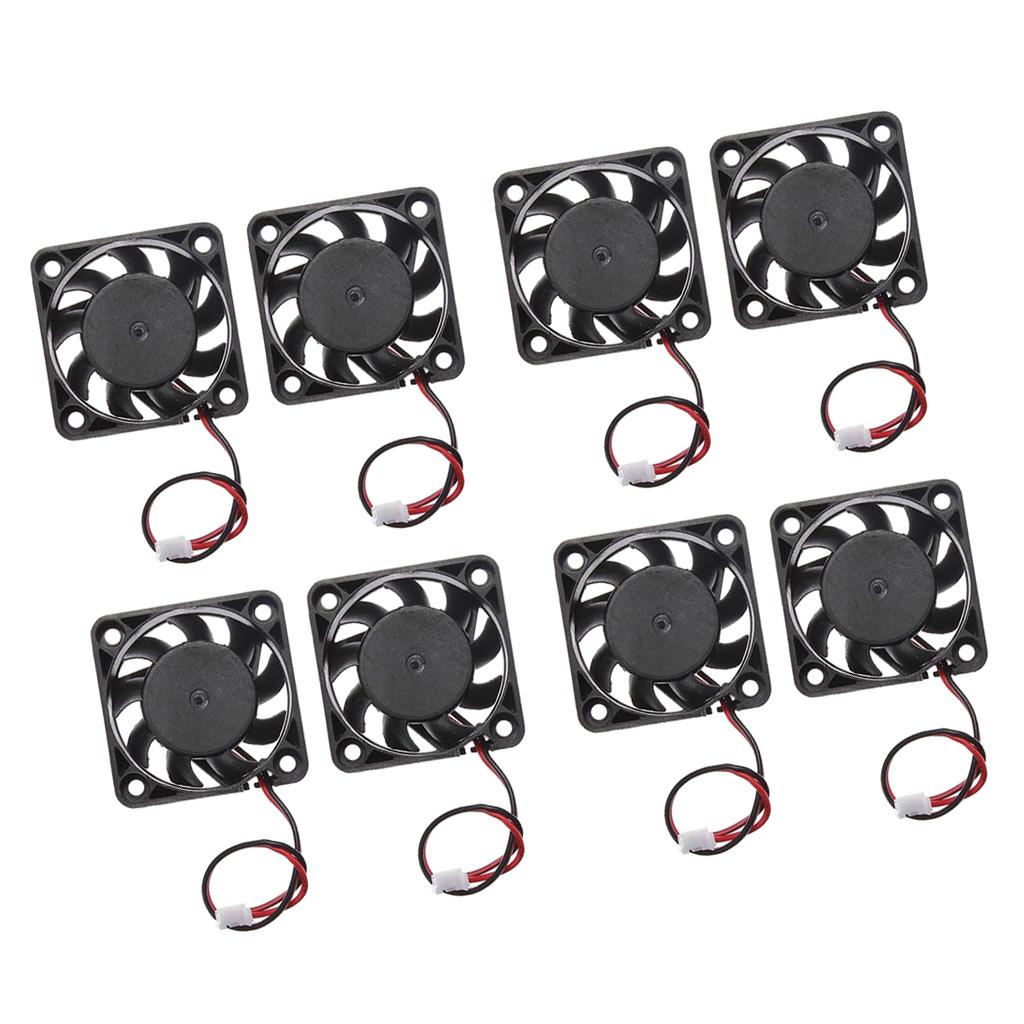 8pieces 12V 2Pin 40mm Mini 4cm Fan Silent Computer Cooler Cooling Fan PC