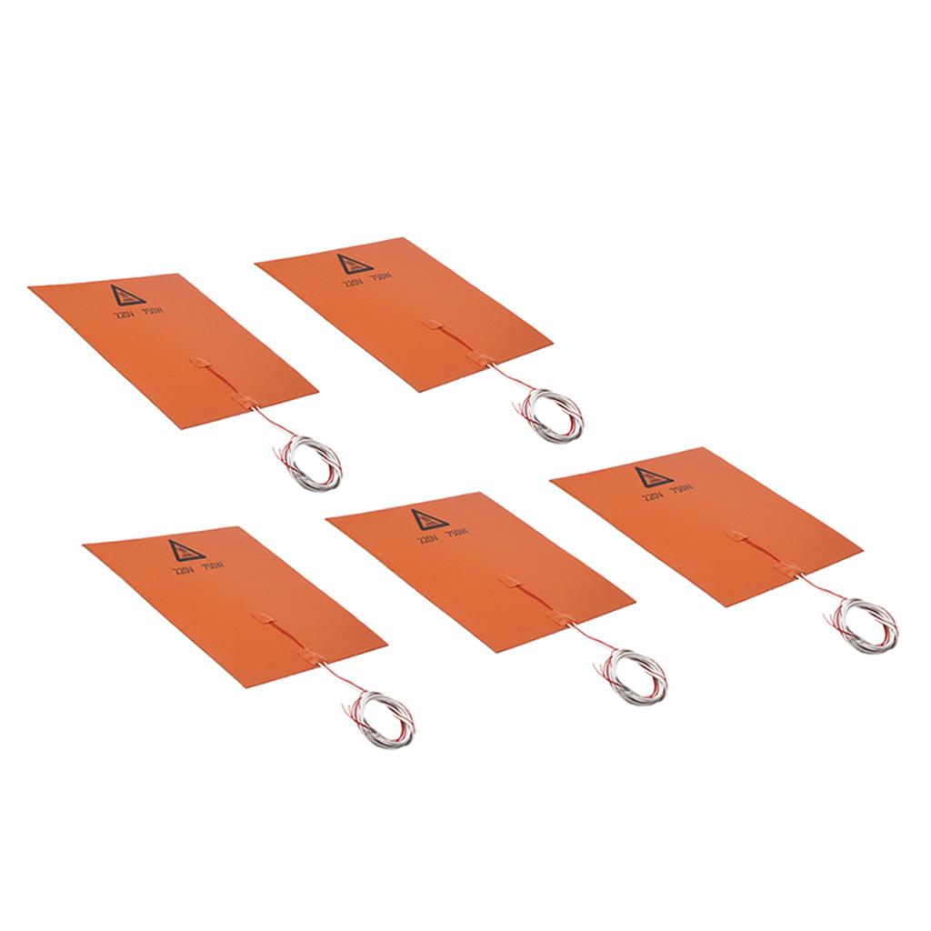 5x 220V 300*300mm 750W Rubber Silicone Heat Pad For 3D Printer Heated Bed