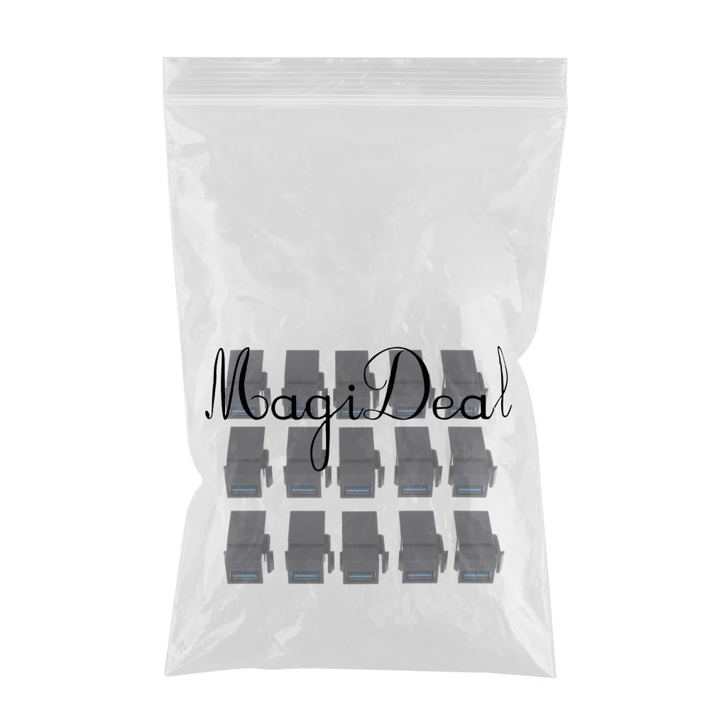 15Pack USB 3.0 Keystone Jack A Female to A Female Coupler Insert Connector
