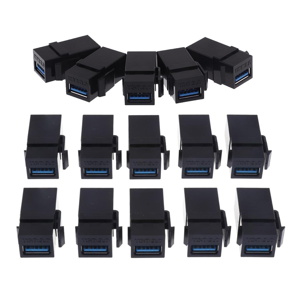 15Pack USB 3.0 Keystone Jack A Female to A Female Coupler Insert Connector