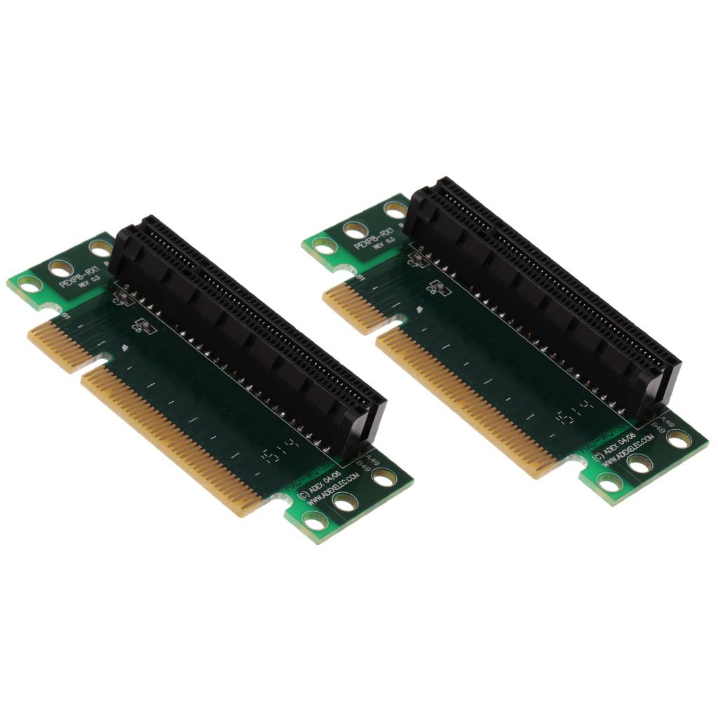 2x PCI Express 8X Adapter Riser Card 90 Angle For 1U/2U Server Chassis