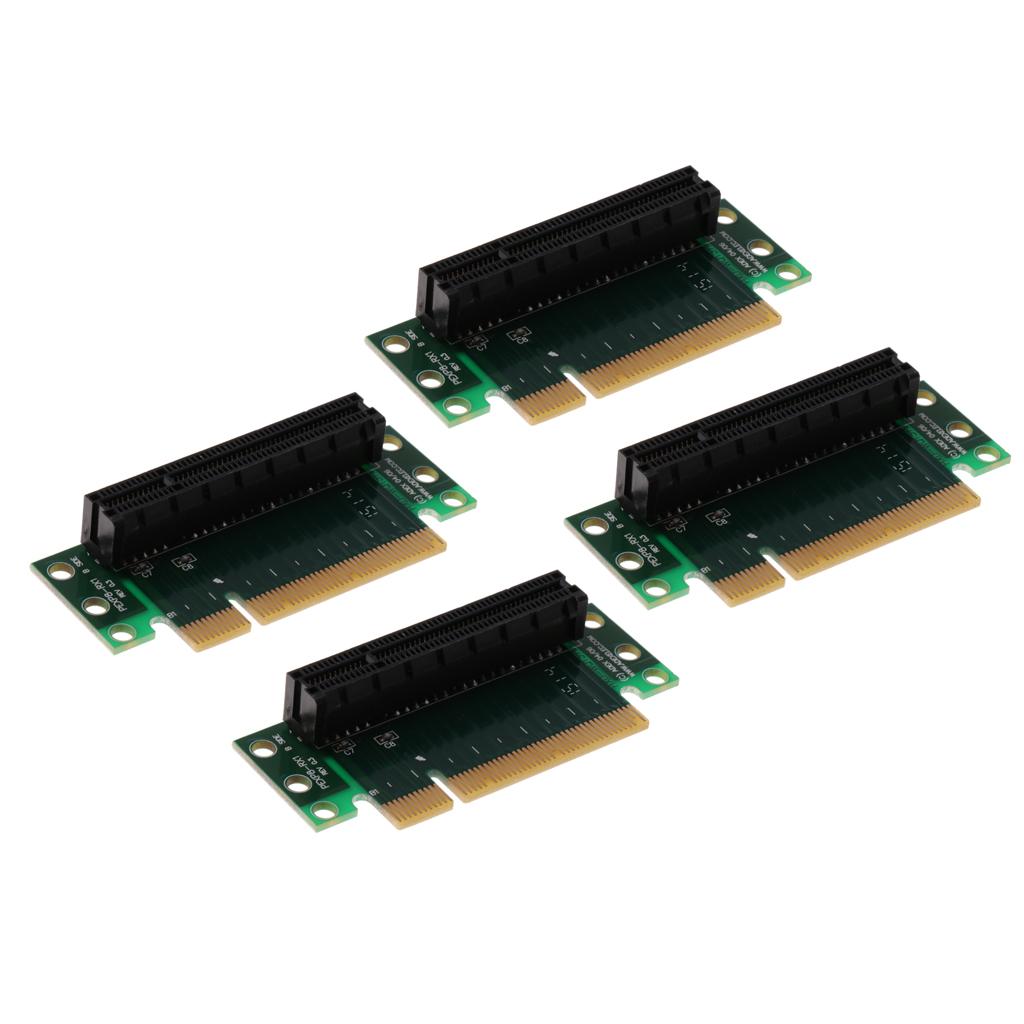 4Pcs PCI Express 8X Adapter Riser Card 90 Angle For 1U/2U Server Chassis