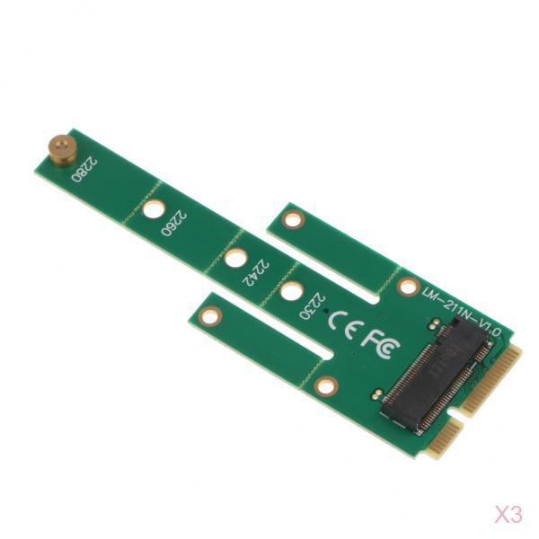 3Pcs mSATA PCI-E 3.0 SSD to NGFF M.2 B-Key SATA Adapter Expansion Card