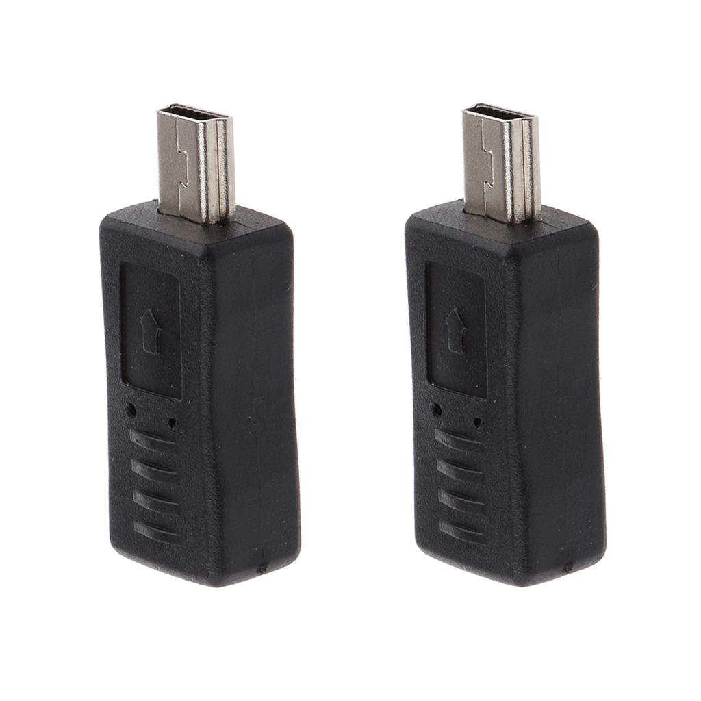 2x Converter Adapter for Mini USB Male to Micro USB Female 5p Adapter Charge