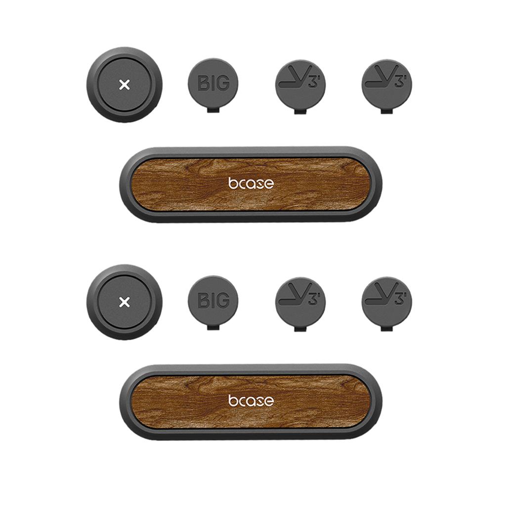 2Pack Wooden Magnetic Cable Clips Cable Organizer Cord Management Black