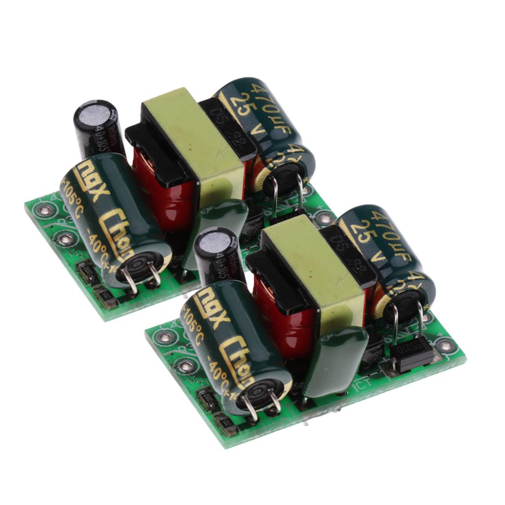 2Pcs 4.8W 12V 400mA AC-DC Isolated Switching Power Supply Module