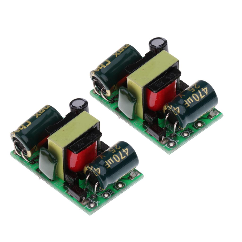 2Pcs 4.8W 12V 400mA AC-DC Isolated Switching Power Supply Module