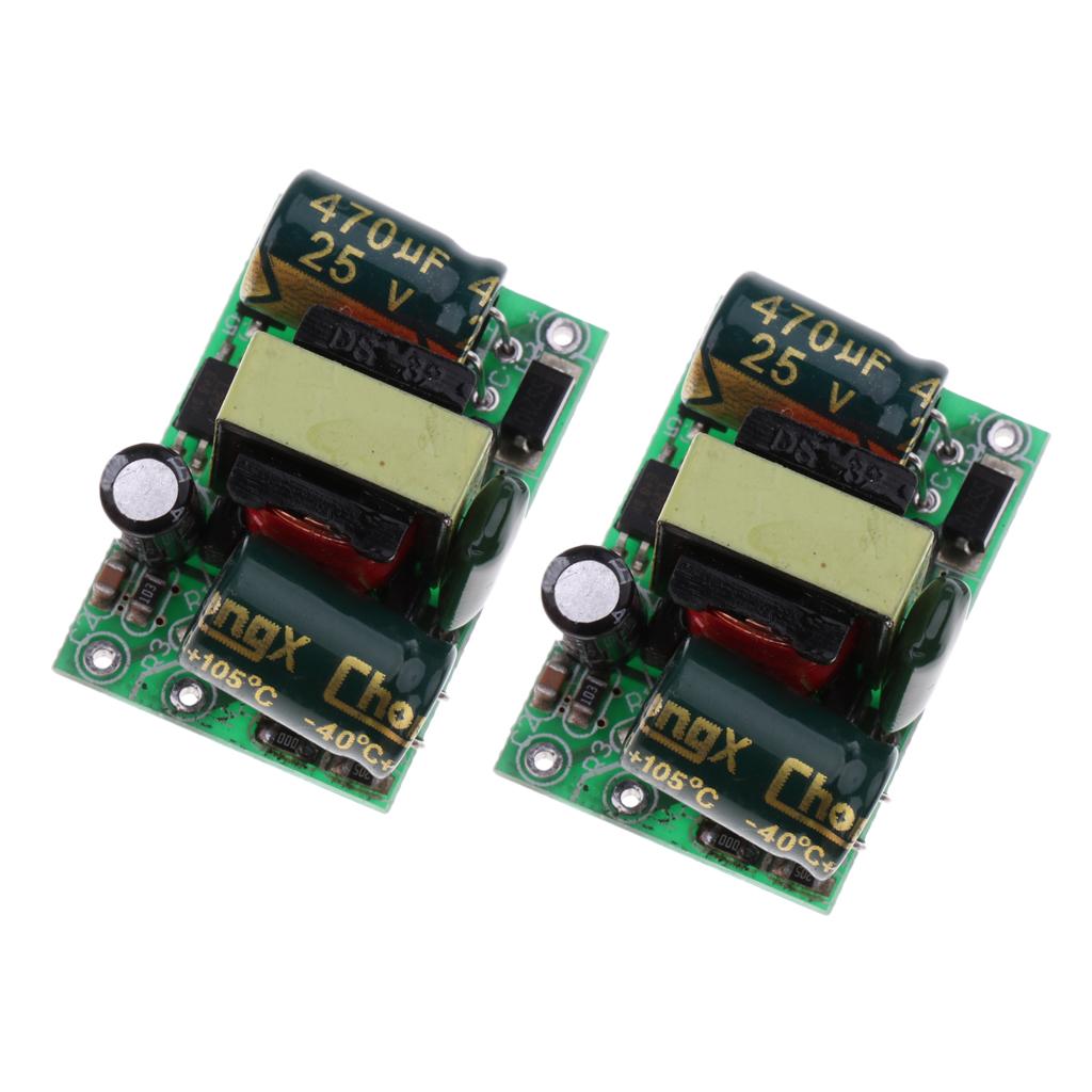 2Pcs 4.8W 12V 400mA AC-DC Isolated Switching Power Supply Module