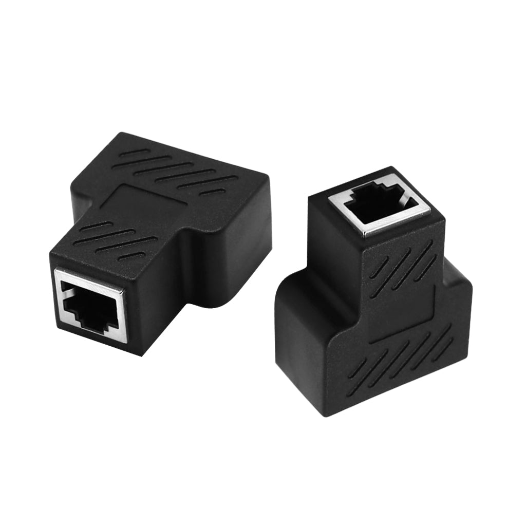 2Piece Splitter Adapter 1 to 2 Dual Female Port Connector Extender Plug