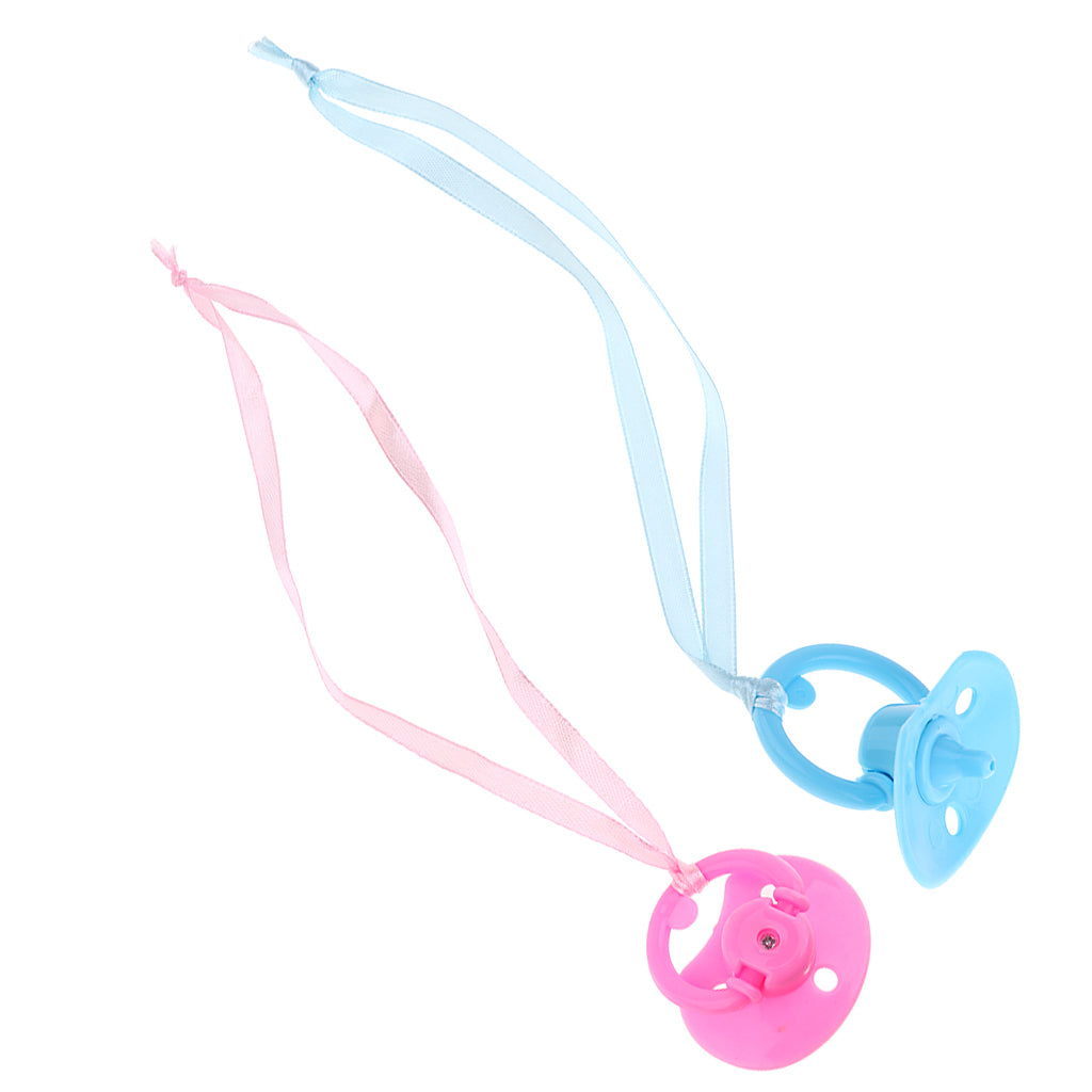 2Pcs Infant Baby Doll Plastic Pacifier for Doll Nursery Room Accs