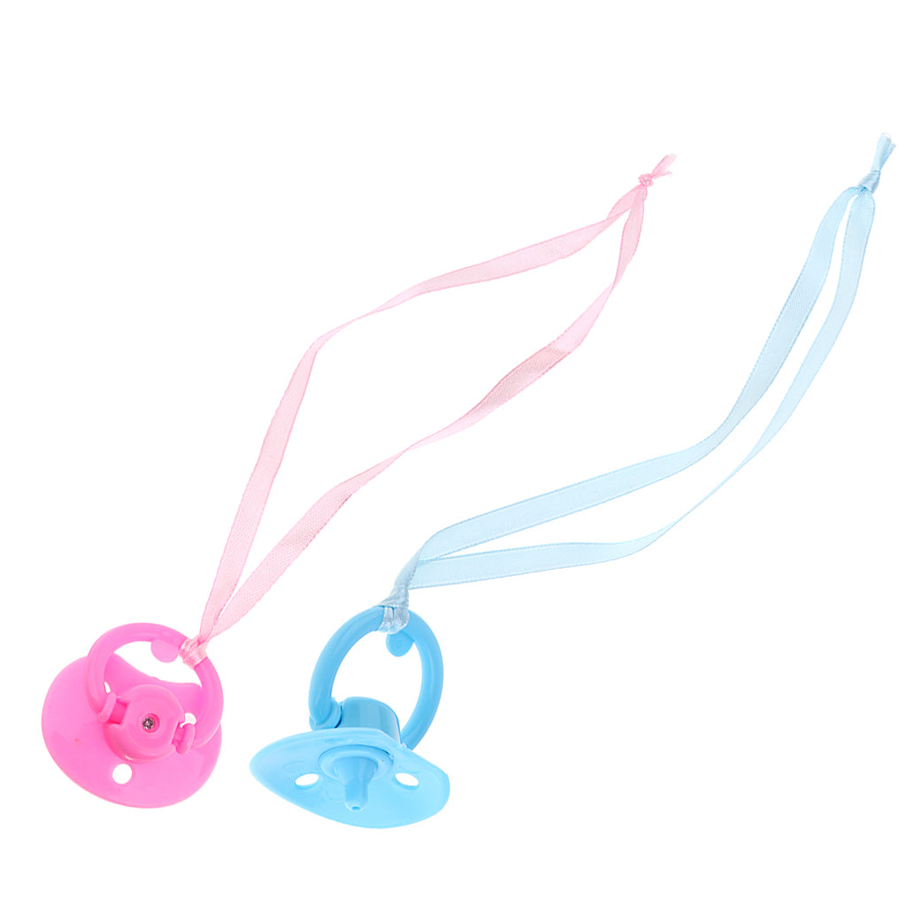 2Pcs Infant Baby Doll Plastic Pacifier for Doll Nursery Room Accs