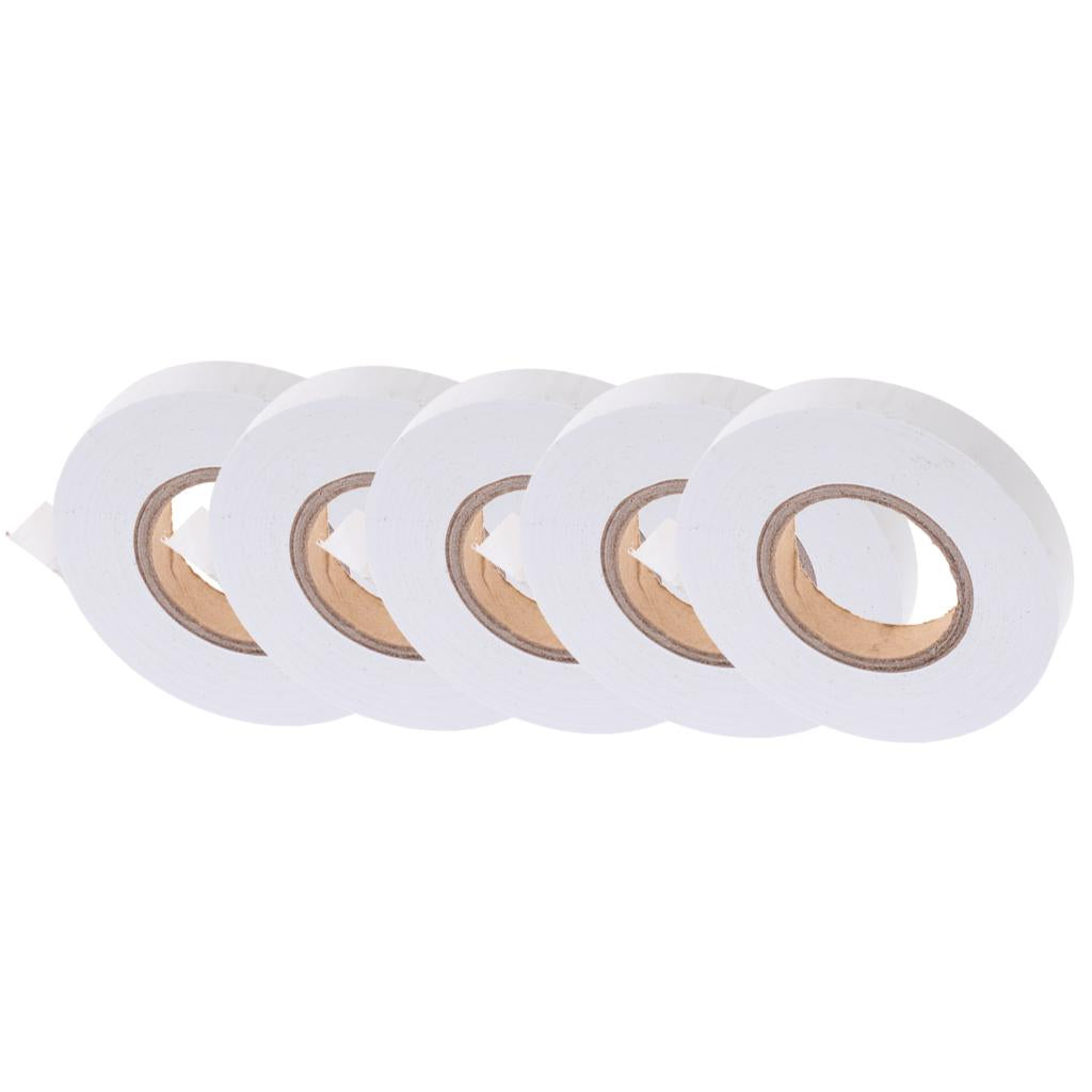 5pcs Tennis Badminton Squash Racket Grip Overgrip Sweatband Tape - White