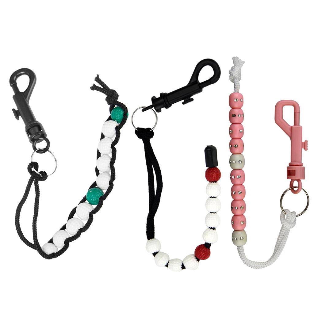 3pcs Golf Stroke Bead Score Counter Golf Accessories Training Aids