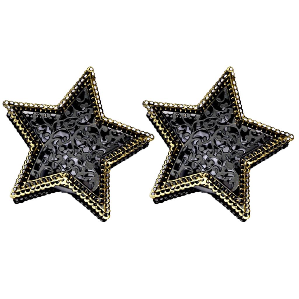 3D Hollow Star Moroccan Candlestick Candle Tea Light Holder Party 2-set