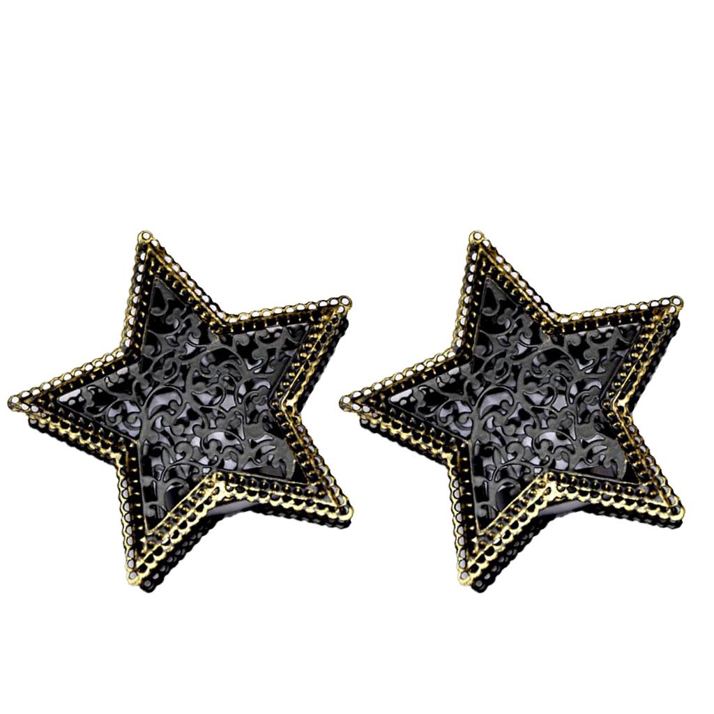 3D Hollow Star Moroccan Candlestick Candle Tea Light Holder Party 2-set