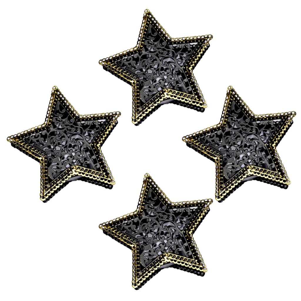 3D Hollow Star Moroccan Candlestick Candle Tea Light Holder Party 4-set