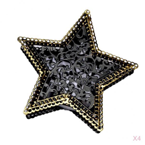 3D Hollow Star Moroccan Candlestick Candle Tea Light Holder Party 4-set