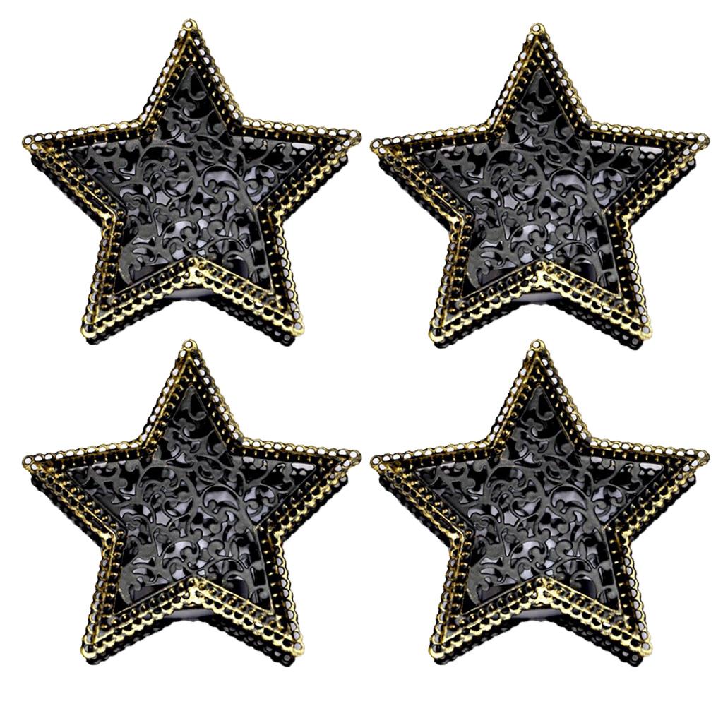 3D Hollow Star Moroccan Candlestick Candle Tea Light Holder Party 4-set