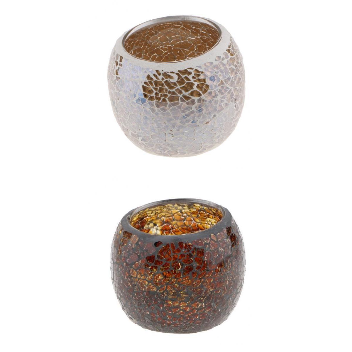 2Pcs Moroccan Style Mosaic Candle Tea Light Holder Candelabra Candlestick