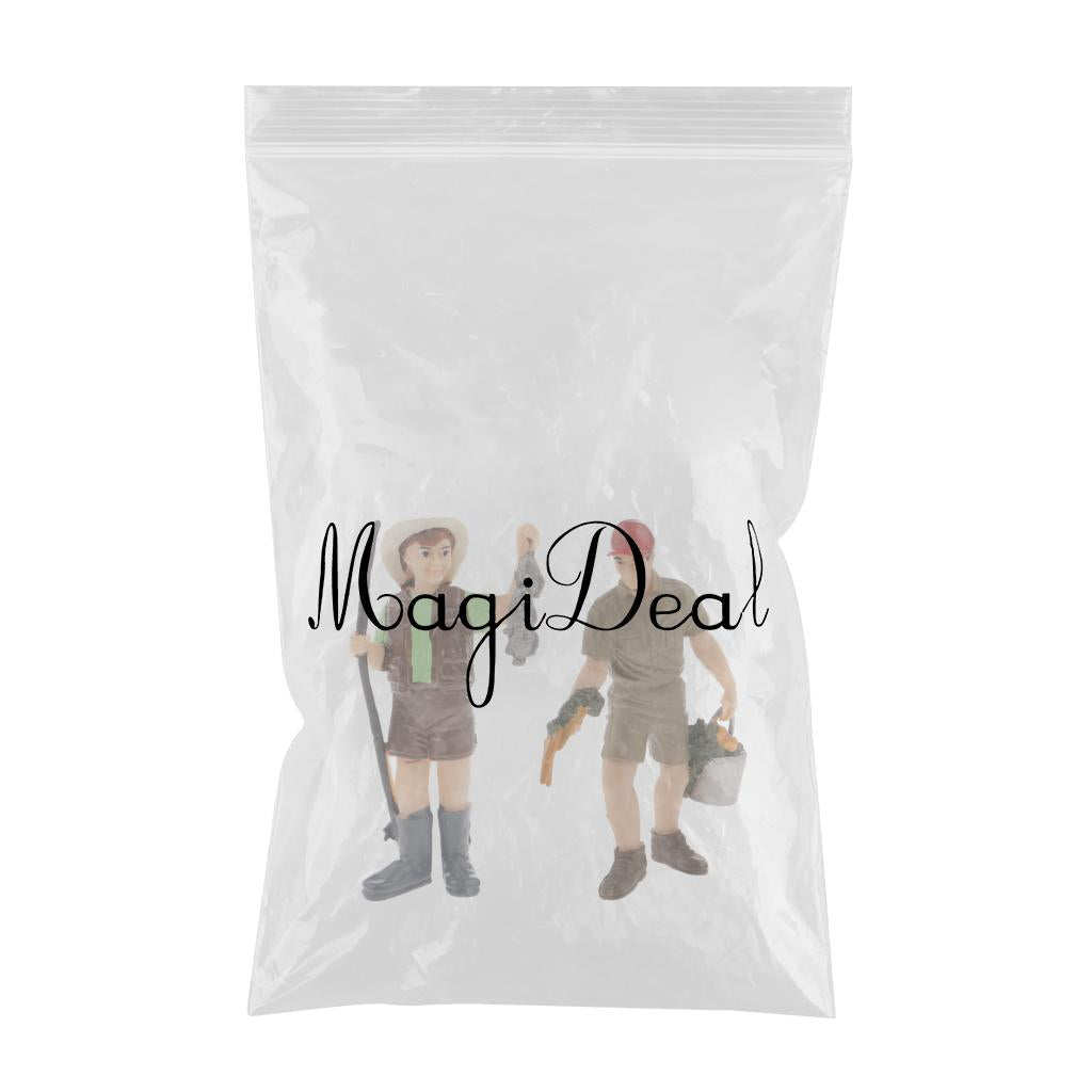 2pcs Realistic Male Rancher People Figurine Model Action Figure Kids Toy