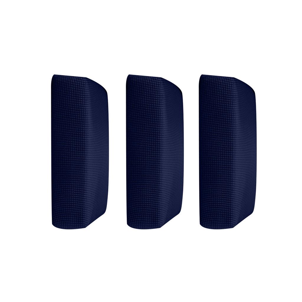 3Pcs Sofa Futon Seat Cushion Cover Couch Slipcover Protector Dark Blue_S