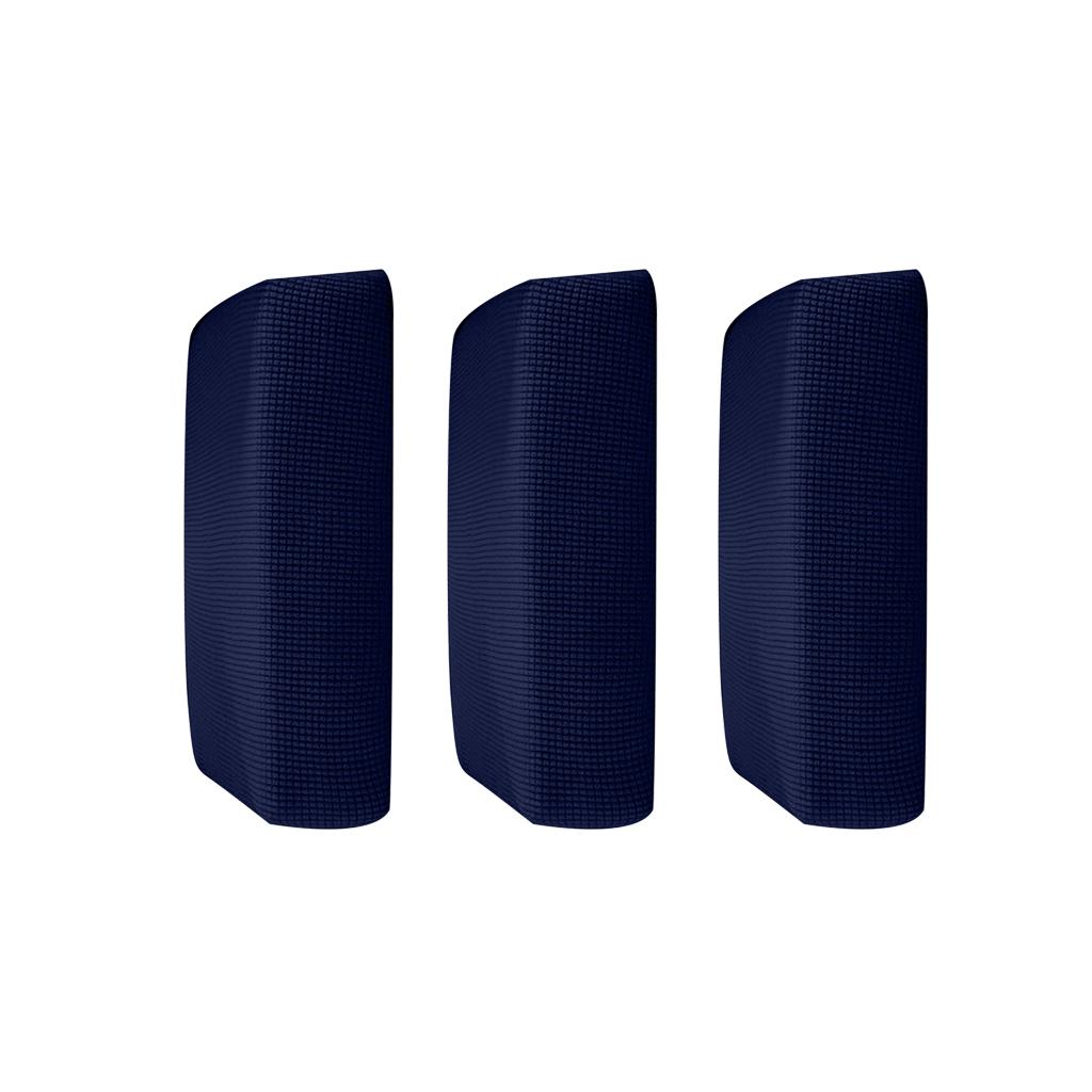 3Pcs Sofa Futon Seat Cushion Cover Couch Slipcover Protector Dark Blue_S
