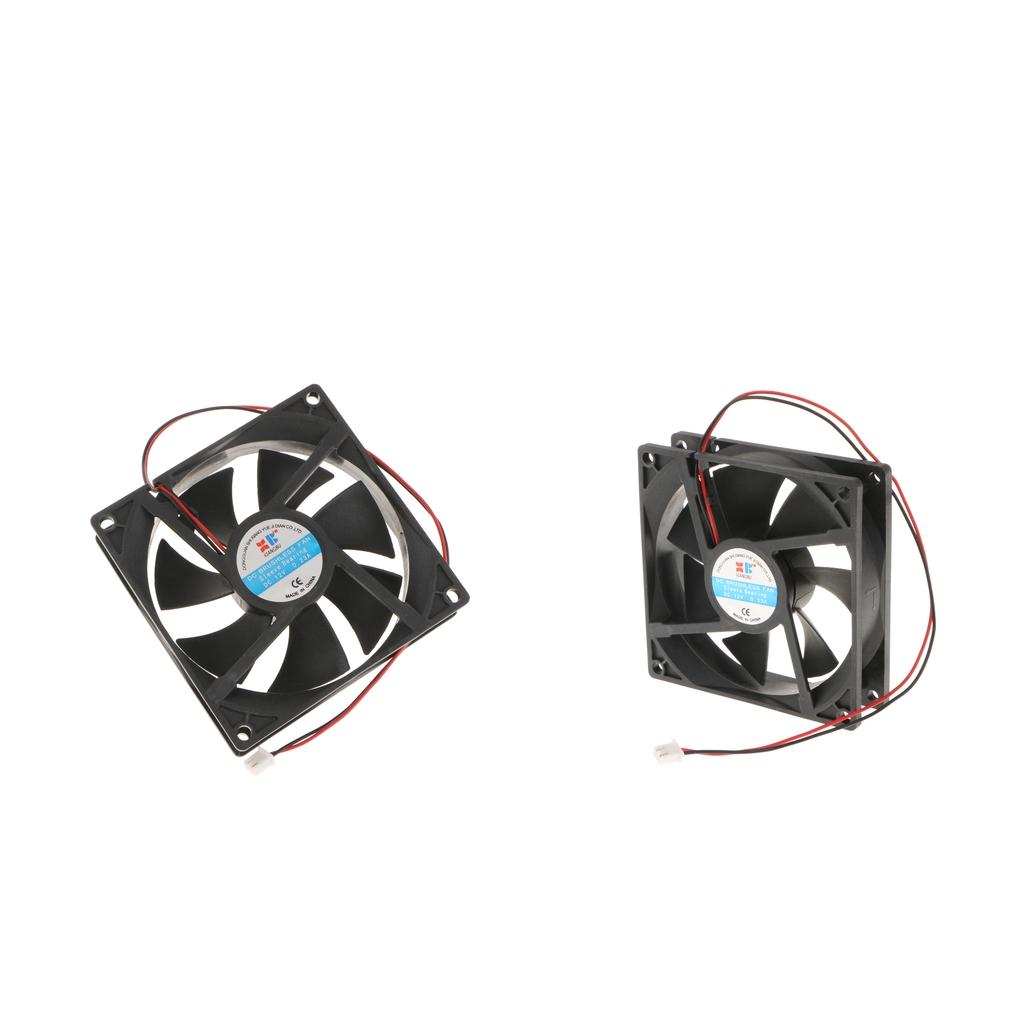 2Pieces 92mm Case Fan 12V DC PC CPU Computer Cooling Fan 2Wire 2Pin