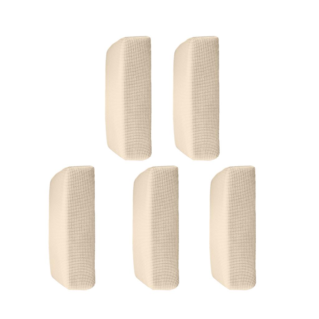 5Pcs Sofa Futon Seat Cushion Cover Couch Slipcover Protector Cream_Size S