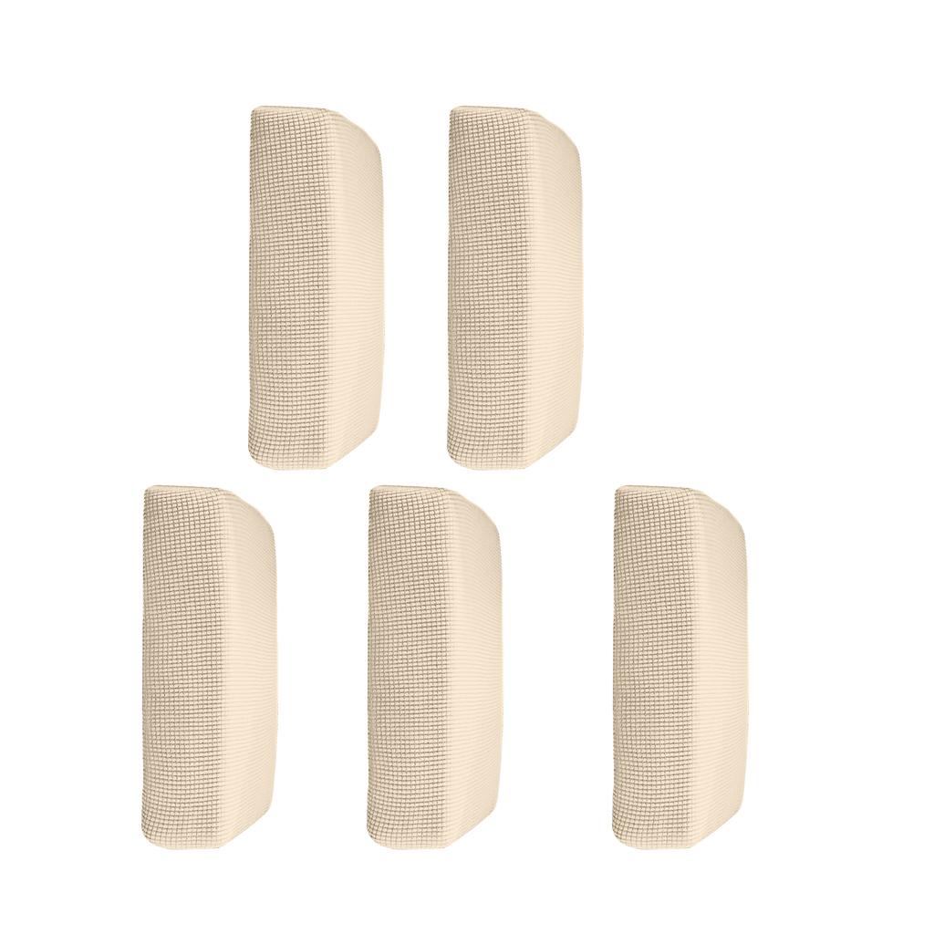 5Pcs Sofa Futon Seat Cushion Cover Couch Slipcover Protector Cream_Size S