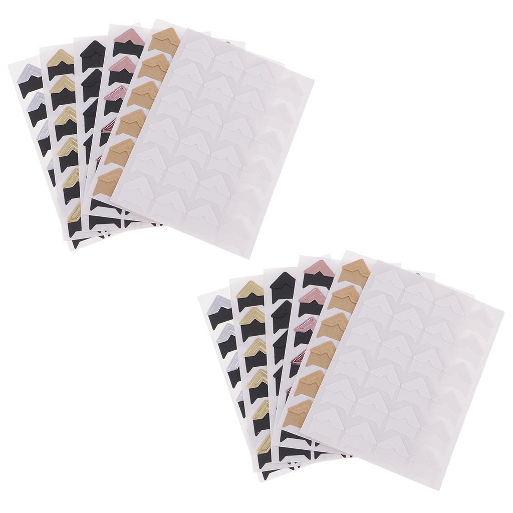 12Pcs Photo Mounting Sticker Paper Corner Stickers for Scrapbooking Album