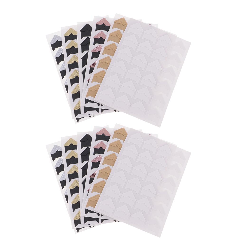 12Pcs Photo Mounting Sticker Paper Corner Stickers for Scrapbooking Album
