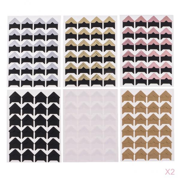 12Pcs Photo Mounting Sticker Paper Corner Stickers for Scrapbooking Album