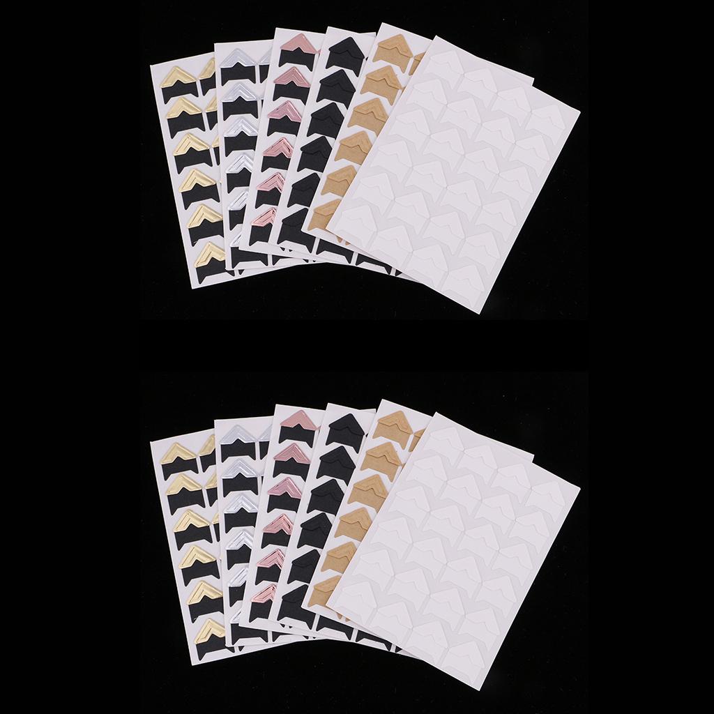 12Pcs Photo Mounting Sticker Paper Corner Stickers for Scrapbooking Album