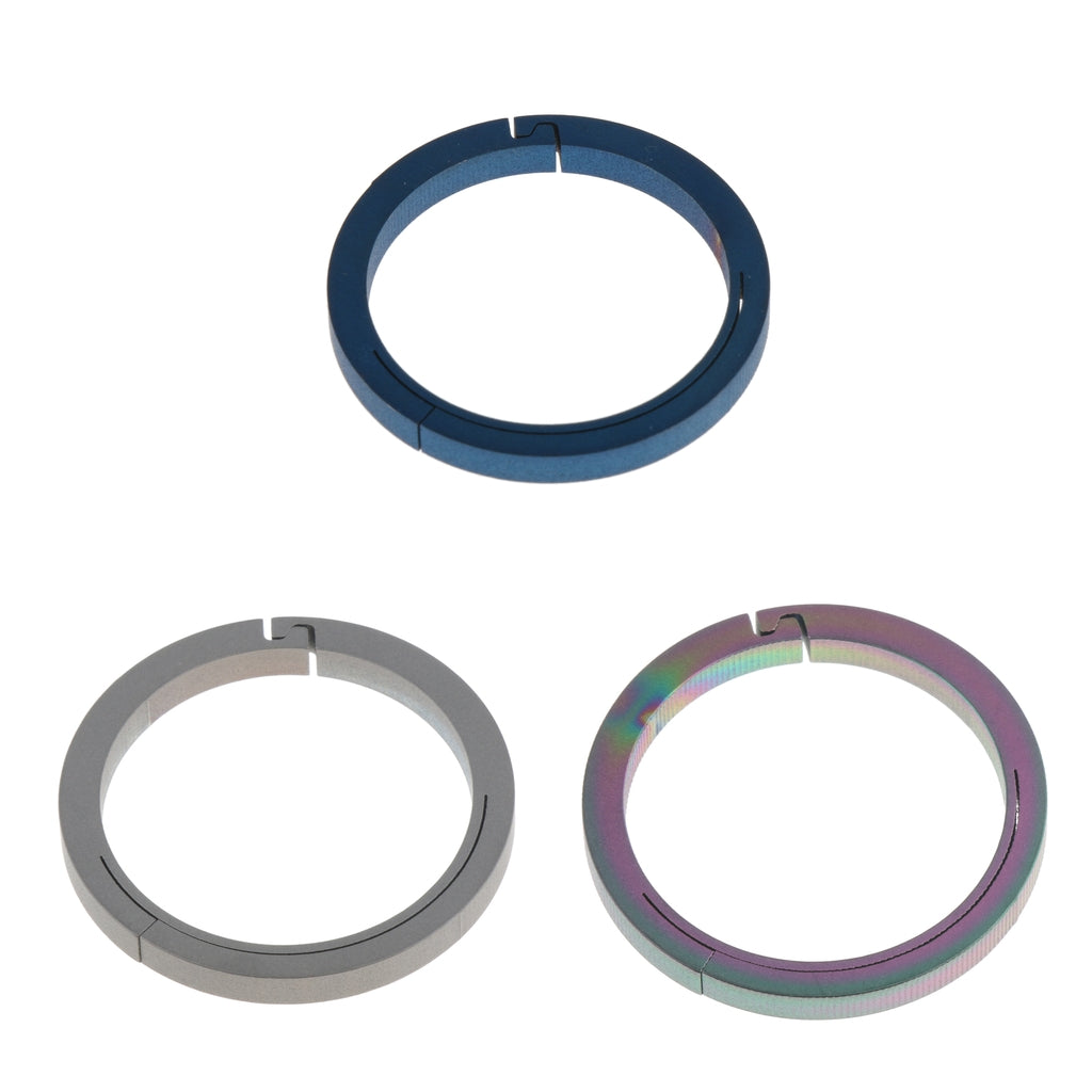 3pcs Titanium Ring Buckle Keychain Carabiner Round Snap Hook Open Clip 32mm